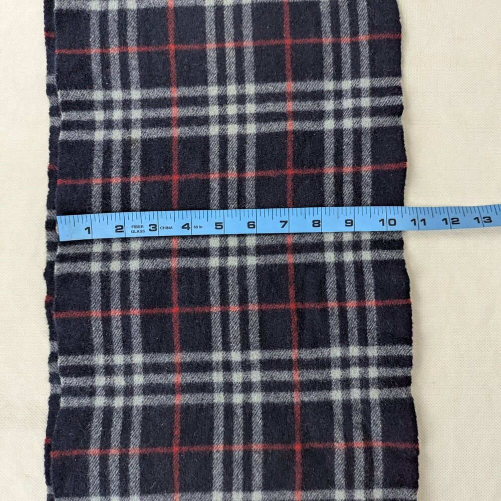 Burberry Lambswool Plaid Scarf Blue | Unisex | Iconic Nova | Fast Dispatch - Picture 7 of 7